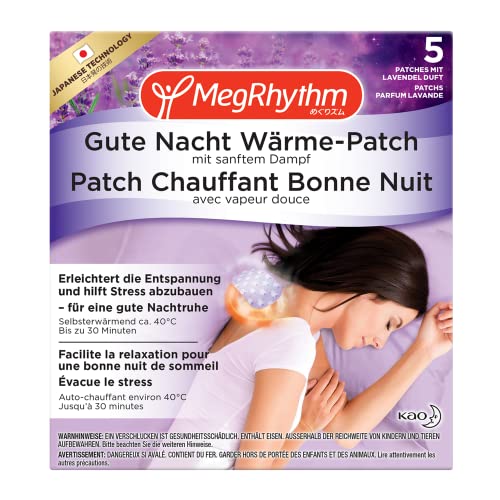 MegRhythm Gute Nacht Wärme-Patch - Inhalt: 5 Wärmende Nacken-Pflaster - Entspannung und hilft Stress abzubauen - Mit Lavendel-Duft von MegRhythm