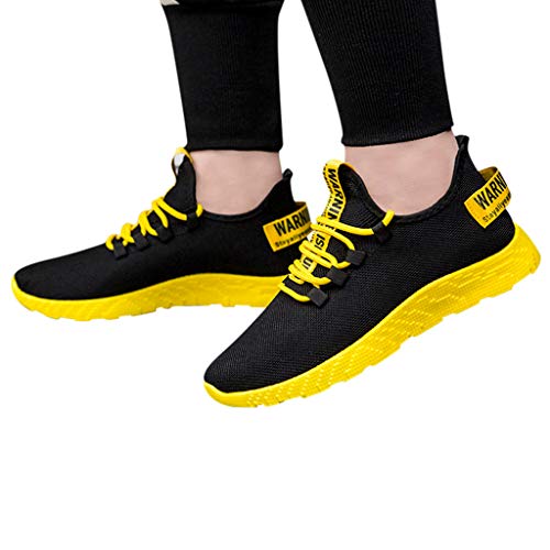 Meggsnle Leicht Laufschuhe Sportschuhe Herren rutschfest Gesundheitsschuhe Schnürschuhe Walking-Schuh Running Weiße Sneaker Handball Jogging Barfußschuhe Freizeitschuhe von Meggsnle