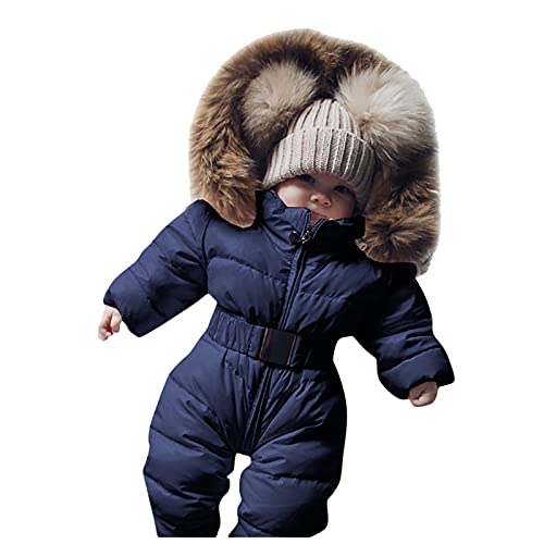 Schneeanzug Baby 0-24 Monate Junge Mädchen Onesies Kapuze Overall 0-24 Monate Baby Strampler Oberbekleidung Schneeanzug Baby Jumpsuit Parka Baby Jungen Mädchen Winter Schneeanzug Baby Junge 80/86 von Meggsnle