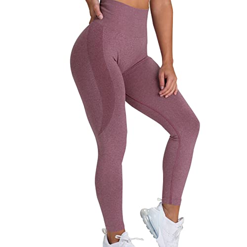 MeiLyviba Leggings Damen Kompressions Sport Leggings Yoga Lange Leggings Slim Fit Fitnesshose Sporthosen Blickdicht Scrunch Butt Yogahose Nahtlos Push up Hosen Hohe Taille Übung Fitness Joggen von MeiLyviba