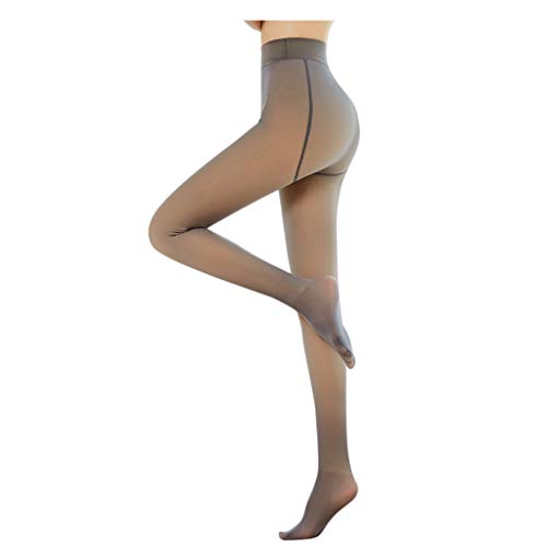 MeiLyviba Thermo Strumpfhose Damen:Thermostrumpfhosen Fleece Gefütterte Strumpfhose Winter Gefälschte Durchscheinend Dicke Pantyhose Warmer Leggings Dicke Hautfarben Übergrößen Thermostrumpfhose von MeiLyviba