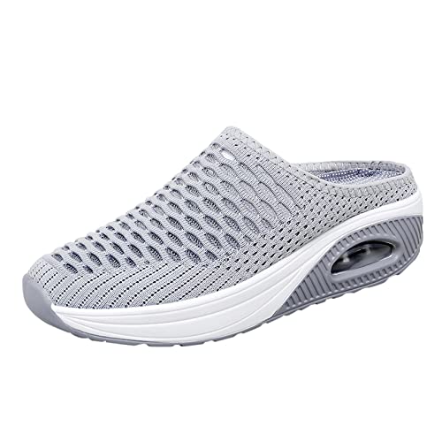 Sneaker Damen Plateau Elegante Weiche Schuhe Sportschuhe Fußballschuhe Leichtgewichts Atmungsaktiv Frauen Joggingschuhe Sneakers Cushion Wasserdicht Flach Für Camper Walking Sport von MeiLyviba