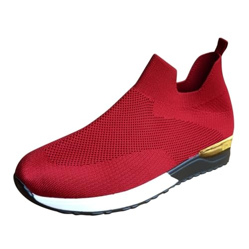 Sneaker Damen Weiss 41 Plattform Elegante Schuhe Turnschuhe Sportschuhe Leichtgewichts Atmungsaktiv Frauen Walkingschuhe Halbschuhe Cushion Wasserdicht Flach Für Sporthalle Outdoor Jogging von MeiLyviba