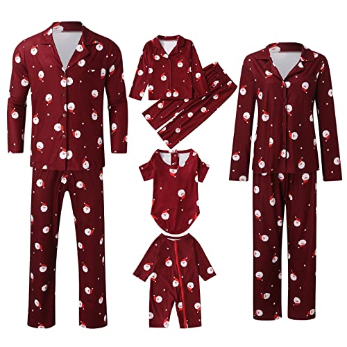 MeiLyviba Weihnachts Pyjama Couple Weihnachtspyjama Familie Set Schlafanzug Lang Outfit Winter Damen Herren Kinder Nachtwäsche Nachthemd Hausanzug Schlafanzüge Family Weihnachts Schlafshirt Sleepwear von MeiLyviba