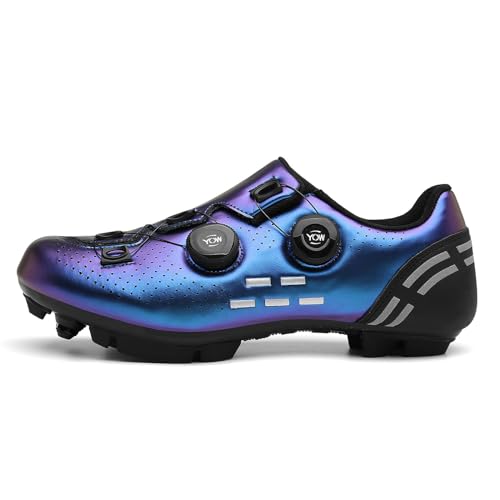 Mateju Fahrradschuhe Herren und Damen, Bunt Unisex Rennradschuhe Atmungsaktive MTB Schuhe Radschuhe MTB Leichte Mountainbike Schuhe Urlaub Rennrad Schuhe SPD Kompatibel von Meiju