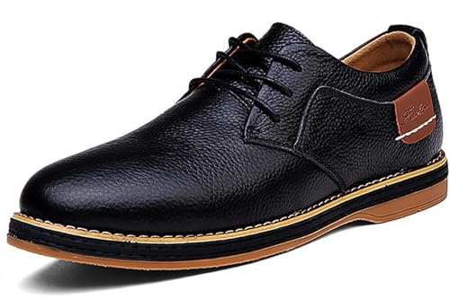 Meik Mangni Herren Anzugschuhe Klassische Derby Schnürschuhe Moderne Business Schuhe Oxford Hochzeit Schuhe Freizeit Schnürhalbschuhe,Schwarz,Gr.39 EU von Meik Mangni