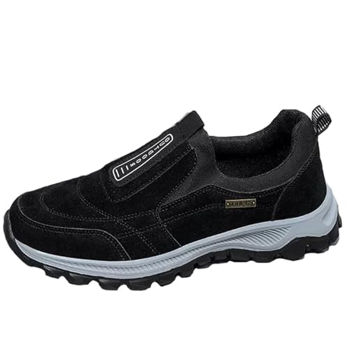 Meik Mangni Schuhe Herren Laufschuhe Slip On Sneaker Bequem Turnschuhe Fitness Trainingsschuhe Freizeitschuhe Atmungsaktiv Walkingschuhe Outdoor,Schwarz,Gr:49 EU von Meik Mangni