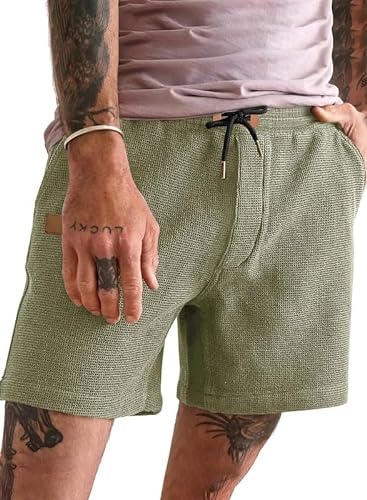 Meilicloth Kurze Hosen Herren Shorts Sport Kurze Sporthose Herrenshorts Sommer Kurz Herren Cargo Shorts Freizeithose Jogginghose Laufhose Kurz Casual Sweat Shorts Sportshorts A Grün 38 von Meilicloth