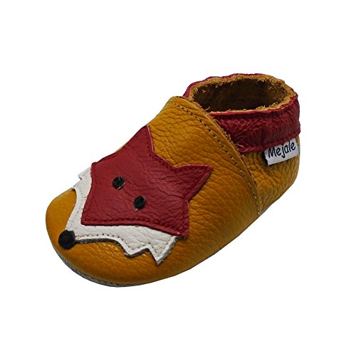 Mejale Babyschuhe aus Leder, für Kinder, Krabbelschuhe, Kleinkind, Braun, Weiß, Violett, Marineblau, niedlich, für Jungen, Mädchen, Hausschuhe, braun, 12-18 mois von Mejale