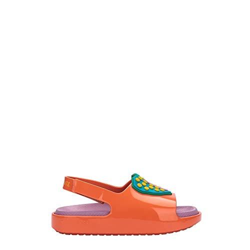 melissa Mini Cloud Slide + Fabula Bb Flache Sandale, orange, 27 EU von Melissa