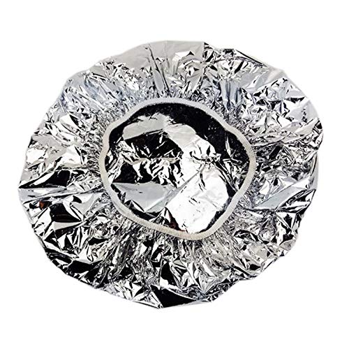 Melitt Wärmeisolierung Aluminiumfolie Hut Elastische Badekappe für Frauen Haar Badezimmer - Silber von Melitt