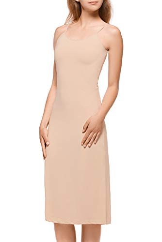 Mellice - Damen Unterkleid Lang - 1020 (XL, Beige) von Mellice