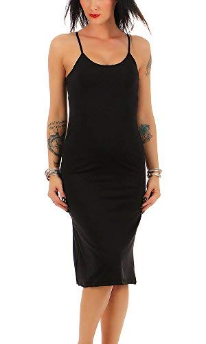 Mellice - Damen Unterkleid Lang - 1020 (XL, Schwarz) von Mellice