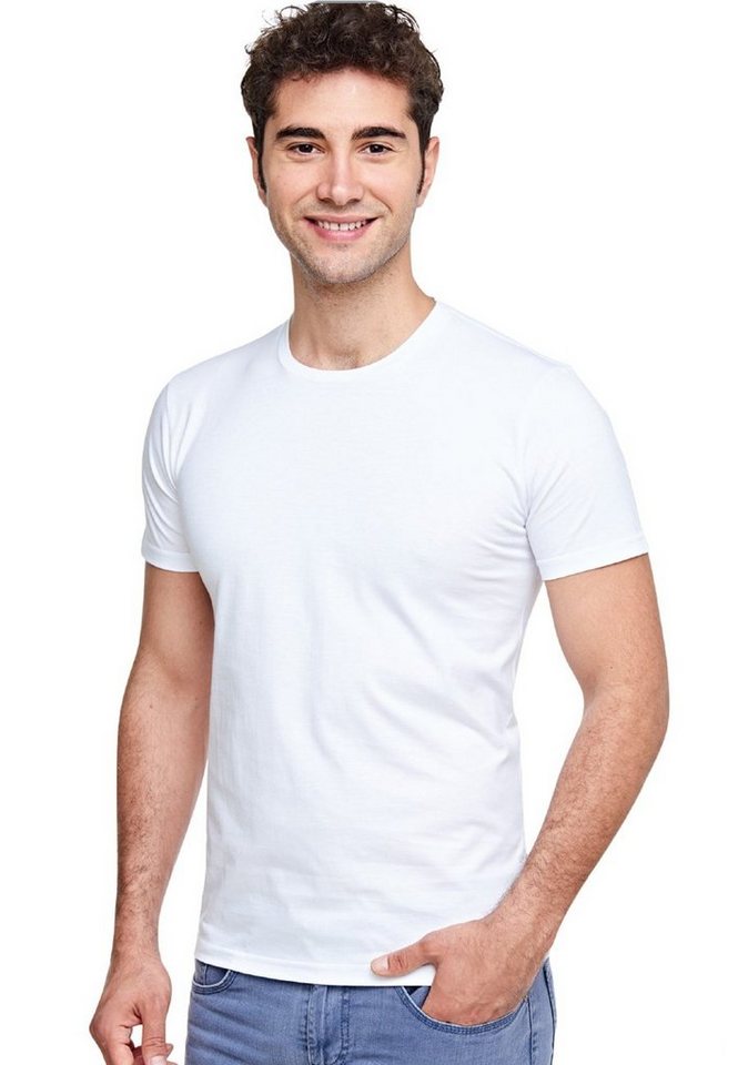 Mellice T-Shirt Herren Kurzarm Rundhals T-Shirt Baumwolle von Mellice