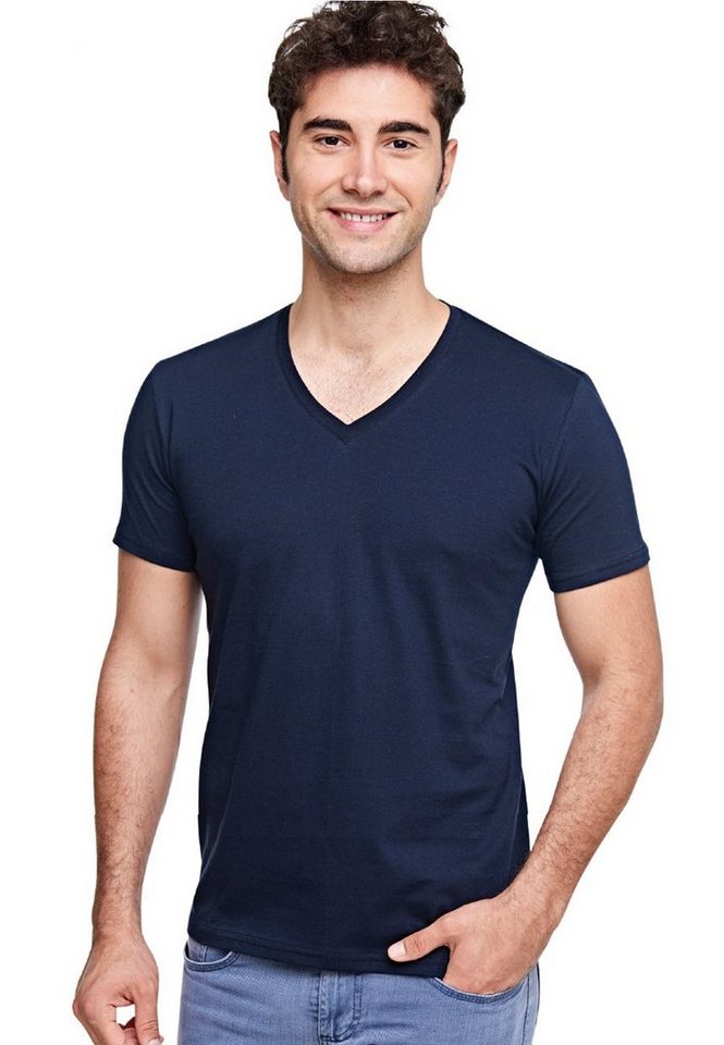 Mellice T-Shirt Herren Kurzarm V-Neck T-Shirt Baumwolle von Mellice