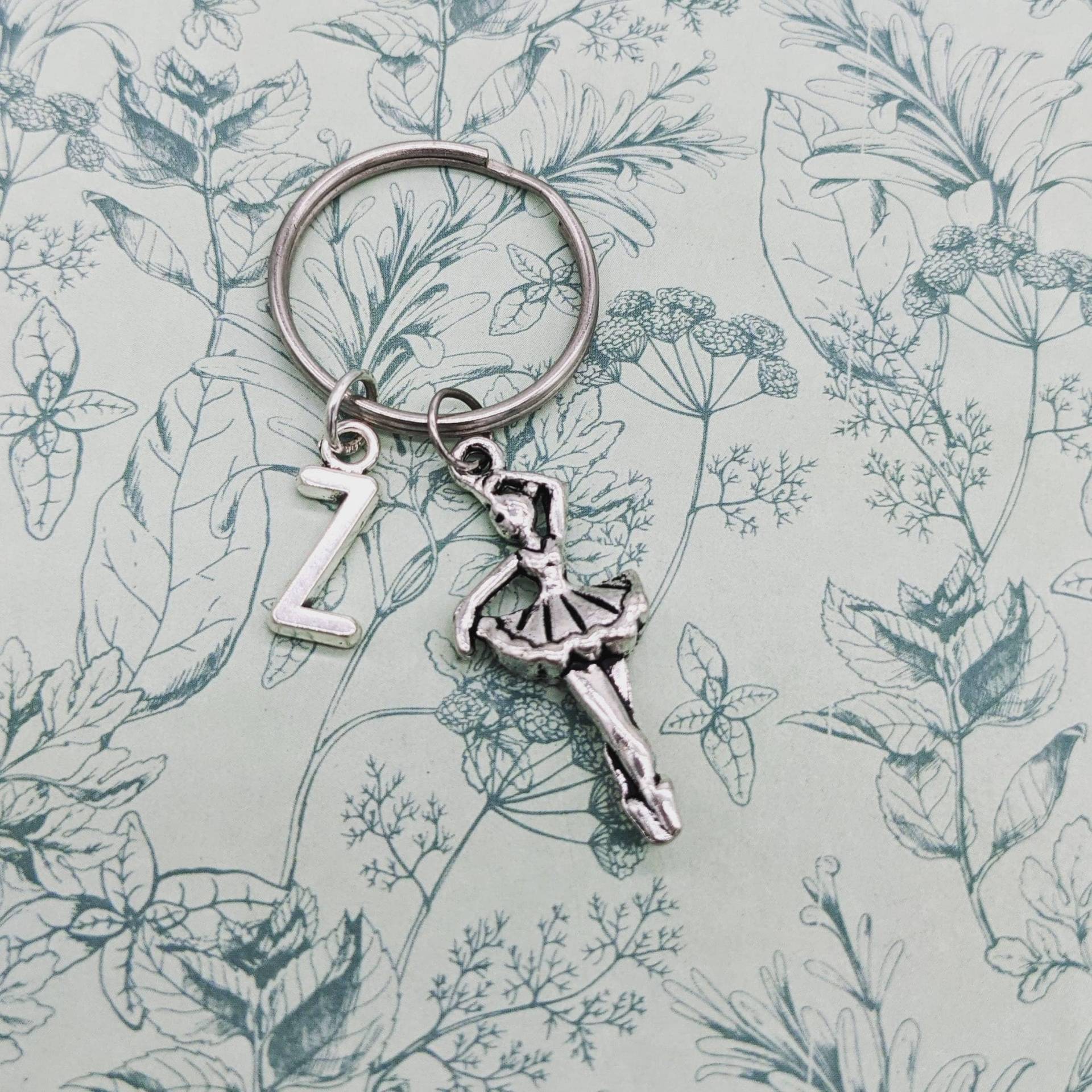 Ballerina Schlüsselring, Tanz Ballett Lehrer Tänzer Geschenk, Personalisierte Geschenke, Initial Geschenke Für Ballerina, Mädchen von Melspridejewellery