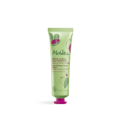 Melvita – Nährende Handcreme – Nährt und repariert die Hände – 99% natürlich – Bio-zertifiziert – Vegane Formel – Für trockene Hände – Tube 30 ml von メルヴィータ