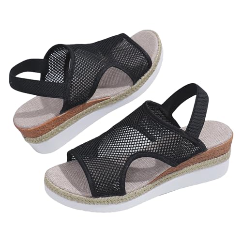 Memmyly Sandalen Damen Flach Outdoor Sandalen Damen Schuhe Sandalen Damen Leichtgewicht Abendschuhe Freizeitschuhe Flach Slippers Komfort Badesandalen Riemchensandalen Damen von Memmyly