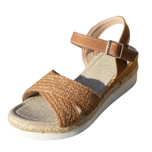 Memmyly Sport- & Outdoorsandalen Für Damen Römersandalen Damen Flache Sandalen Damen Elegant Casual Freizeitschuhe Flache Zehenstegsandalen Atmungsaktiv Sandaletten Schuhe Sandalen Damen von Memmyly