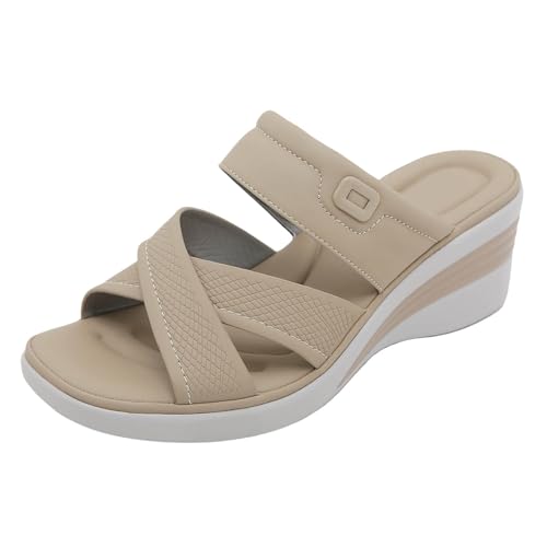 Memmyly Zehentrenner Sandalen Damen Klassisch SandalettenElegant Sandaletten Damen Sommer Lässige Freizeitschuhe Latschen Damen Sommer Elegant Böhmen Damenschuhe Flipflopssandalen Damen von Memmyly