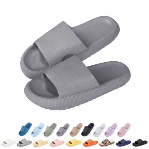 Menore Badelatschen Damen Herren, Badeschlappen Slippers Sommer Cloudyzz Schlappen Hausschuhe Home Slippers rutschfeste Pantoletten Badelatschen Strand Sandale Indoor & Outdoor von Menore