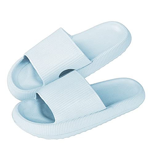 Menore Badelatschen für Damen Herren Badeschlappen Hausschuhe Schnell trocknende Rutschfeste Pantoffeln Wolkenschuhe Sommer Cozy Slippers Dusche Strand Pool von Menore