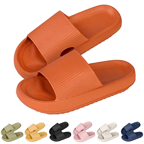 Menore Badelatschen für Damen Herren Badeschlappen Hausschuhe Schnell trocknende Rutschfeste Pantoffeln Wolkenschuhe Sommer Cozy Slippers Dusche Strand Pool von Menore