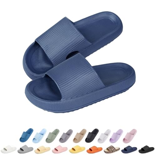 Menore Badelatschen Damen Herren, Badeschlappen Slippers Sommer Cloudyzz Schlappen Hausschuhe Home Slippers rutschfeste Pantoletten Badelatschen Strand Sandale Indoor & Outdoor von Menore