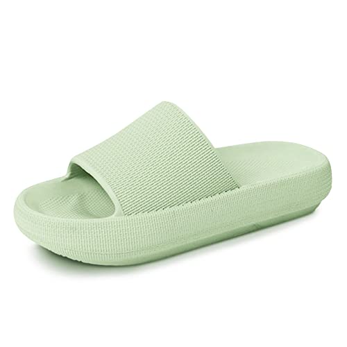 Menore Herren Damen Badeschuhe Badeschlappen Slippers Sommer Cloudyzz Schlappen Hausschuhe Home Slippers Rutschfeste Pantoletten Badelatschen Strand Sandale Indoor & Outdoor Avocado Grün 42/43 EU von Menore