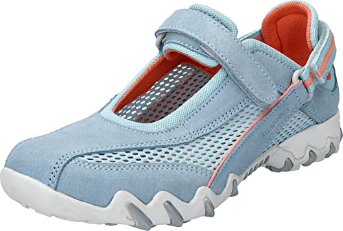 Allrounder NIRO Sneaker, Klettverschluss, Corydalis Blue, C. Suede 20 / Open Mesh 91, Größe 42,5 von Mephisto