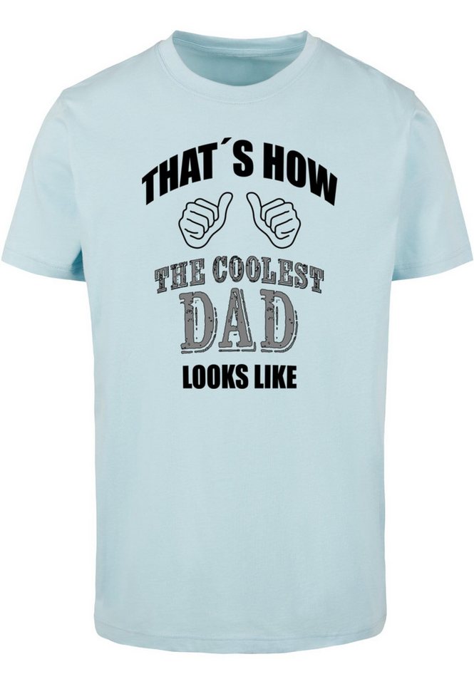 Merchcode T-Shirt Merchcode Herren Coolest Dad T-Shirt Round Neck (1-tlg) von Merchcode