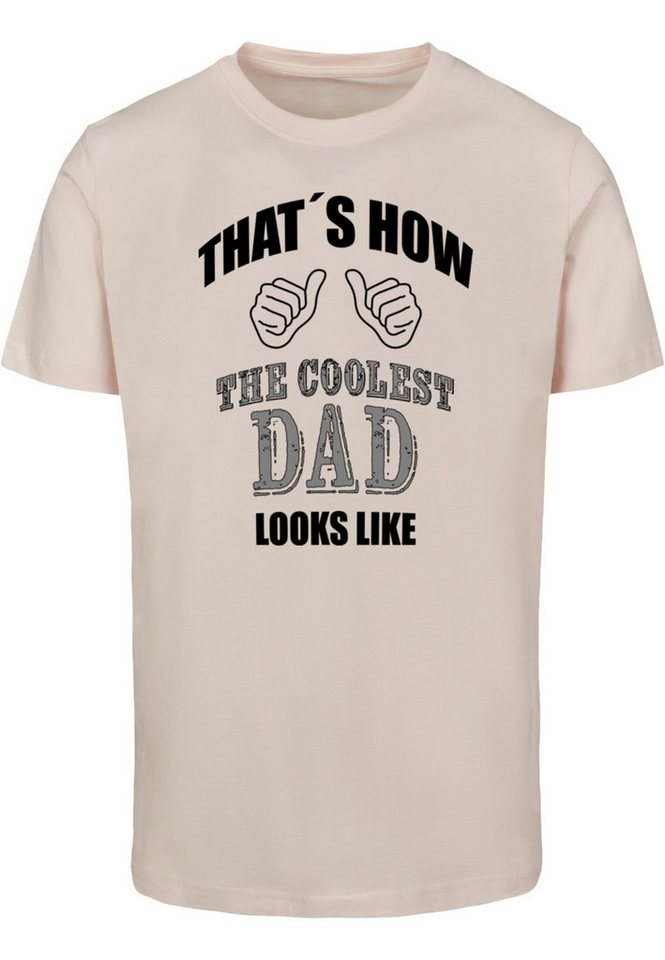 Merchcode T-Shirt Merchcode Herren Coolest Dad T-Shirt Round Neck (1-tlg) von Merchcode