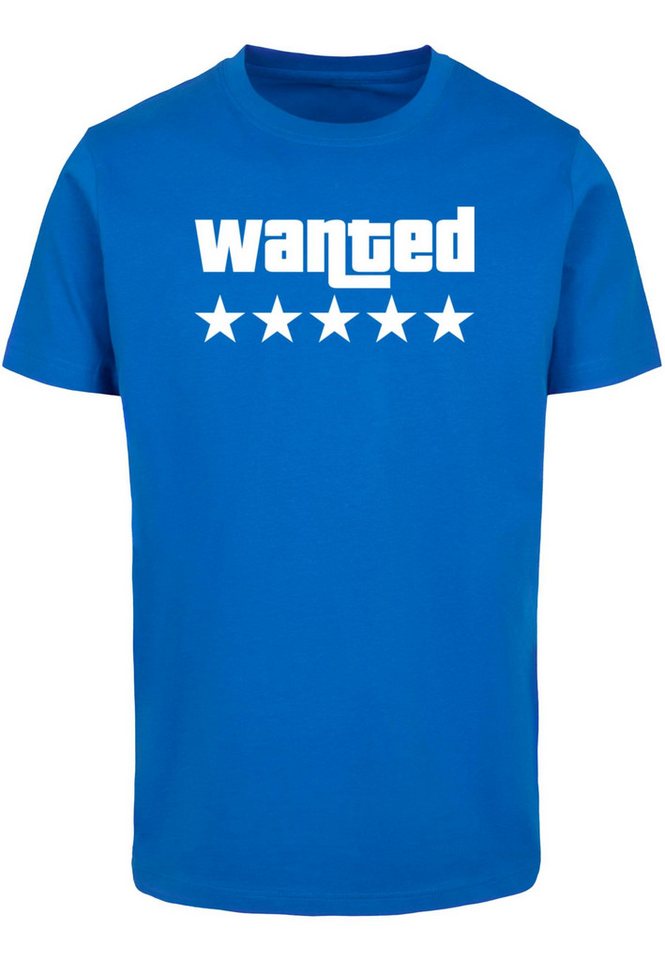 Merchcode T-Shirt Merchcode Herren Wanted T-Shirt Round Neck (1-tlg) von Merchcode