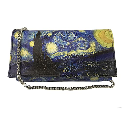 Merinda Clutch Van Gogh, Sternennachttasche, Kunsttasche, Van Gogh, mehrfarbig von Merinda