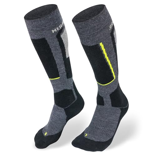 Merino Skisocken - Thermosocken Damen & Herren - extra warme Socken aus Merinowolle - Gr. 45-47 von Merino & More