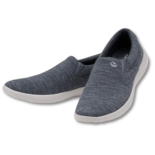 Merinos Herrenschuhe Sneaker Slip-On Bequeme Sportschuhe aus Merinowolle Freizeitschuhe bequem Herren Slipper Dunkelgrau Größe 42 von Merinos