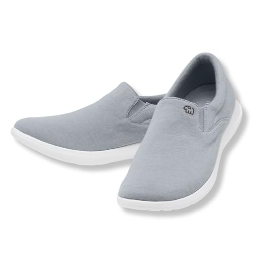 Merinos Herrenschuhe Sneaker Slip-On Bequeme Sportschuhe aus Merinowolle Freizeitschuhe bequem Herren Slipper Hellgrau Größe 45 von Merinos