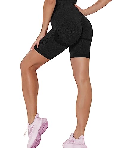 Merlvida Damen Scrunch Butt Sport Shorts Seamless Gym Leggings High Waist Kurz Hose Push Up Sporthose Blickdicht Radlerhose für Biker Yoga Fitness Workout von Merlvida