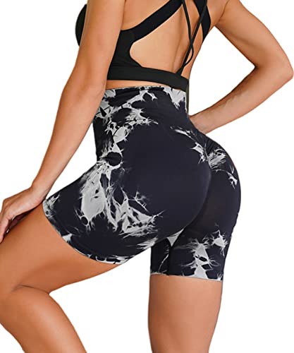 Merlvida Damen Scrunch Butt Sport Shorts Seamless Gym Leggings High Waist Kurz Hose Push Up Sporthose Blickdicht Radlerhose für Biker Yoga Fitness Workout von Merlvida