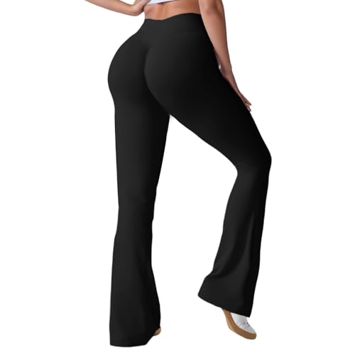 Merlvida Flared Leggings Damen Scrunch Butt Leggings High Waist Schlaghose Elastische Weite Bootcut Yogahose Push Up Sporthose Nahtlose Elegant Jazzpants Jogginghose Gym Fitness Workout Merlvida Flared Leggings Damen Scrunch Butt Leggings High Waist Schlaghose Elastische Weite Bootcut Yogahose Push Up Sporthose Nahtlose Elegant Jazzpants Jogginghose Gym Fitness Workout von Merlvida
