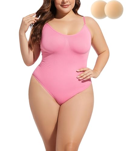 Merlvida Shapewear Damen Bauchweg String Tanga Effektive Body Damen Stark Formend Vielseitige Bodysuit Shaper mit Shaping Effekt und Komfort Nahtlos Miederbody Sculpting Verstellbare Träger von Merlvida