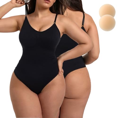 Merlvida Shapewear Damen Bauchweg String Tanga Effektive Body Damen Stark Formend Vielseitige Bodysuit Shaper mit Shaping Effekt von Merlvida