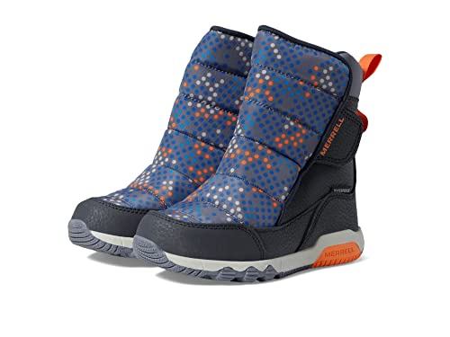 Merrell Free Roam Puffer Schneestiefel für Kinder, Unisex, wasserdicht, Marineblau/mehrfarbig, 2 US Big Kid von Merrell