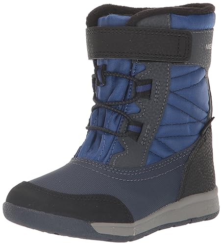 Merrell Schneesturm 2.0 Jr wasserdichte Stiefel für Kinder, unisex, Marineblau/Kobaltblau, 4 US Little Kid von Merrell