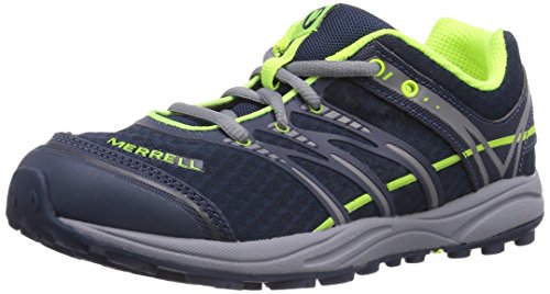 Merrell Unisex-Kinder Mix Master Jam Outdoor Fitnessschuhe, Mehrfarbig (Navy/Citron), 33 von Merrell