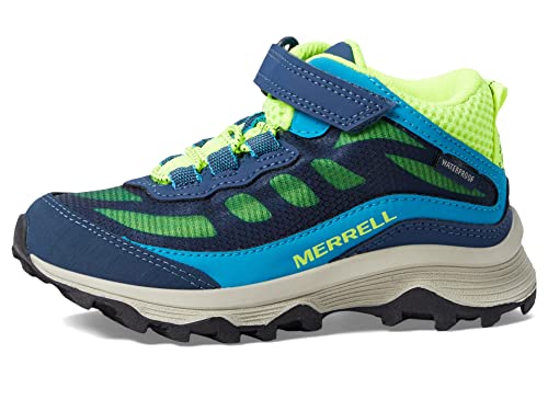 Merrell Unisex-Kinder Moab Speed Mid, Marineblau/hochsichtbar, 10.5 US Big Kid von Merrell