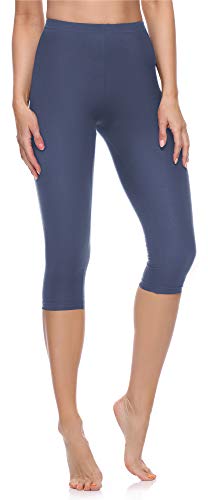 Merry Style Damen 3/4 Leggings Capri Leggings Damen Capri Sportleggings MS10-199 (Jeans,XXL) von Merry Style