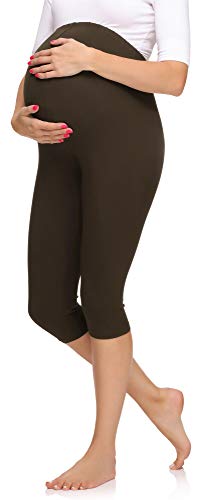 Merry Style Damen 3/4 Umstandsleggings aus Viskose MS10-298 (Braun, L) von Merry Style