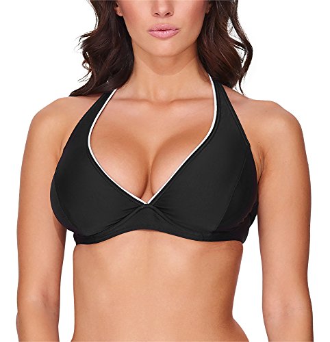 Merry Style Damen Bikini Oberteil 74RN24 (Schwarz (9240)/Weiß, 75 F) von Merry Style