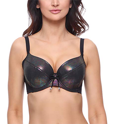 Merry Style Damen Bikini Oberteil P618 (Glänzend Schwarz, 90 G) von Merry Style